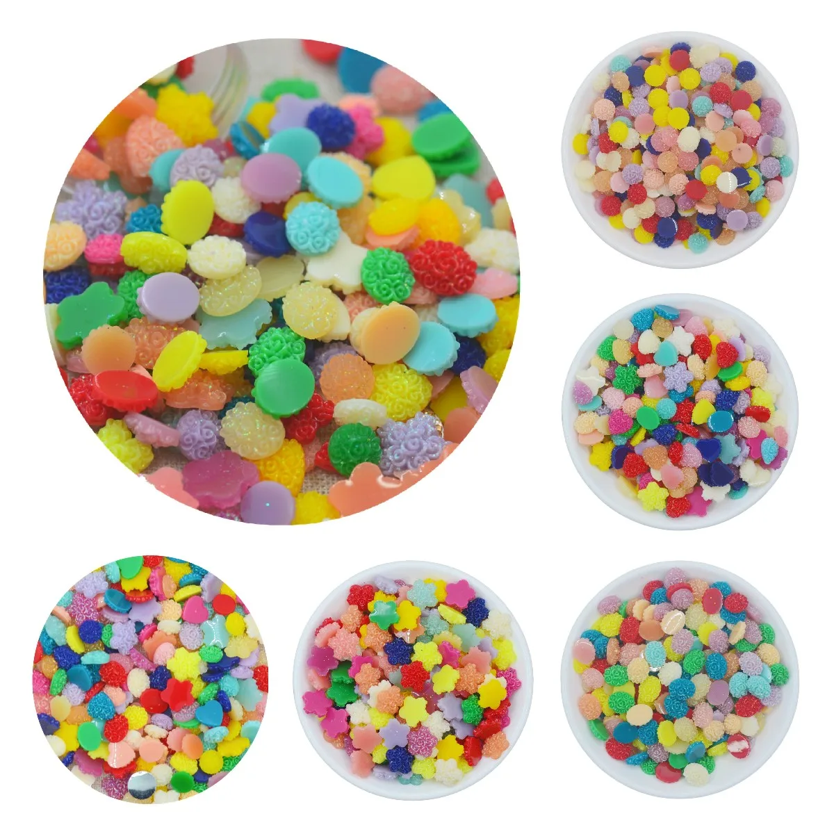 

50PCS Resin Dome Rhinestones For Scrapbook Embellishment Photo Frame Decoration Crafts Decorating DIY Supplies