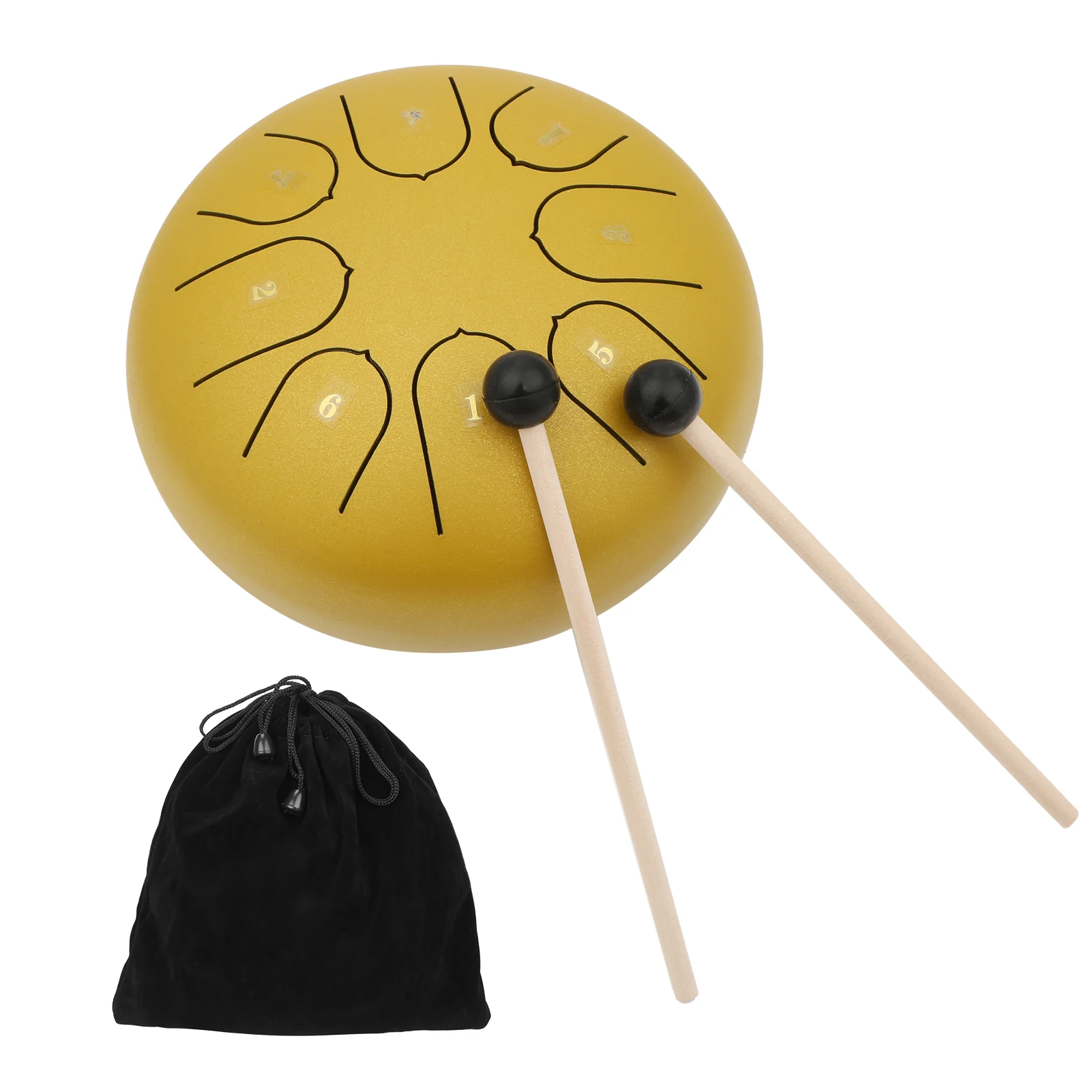Muslady 6-inch 8 Notes C-key Mini Steel Tongue Drum Hand Pan Percussion Instrument with Drumsticks other Accessaries | Спорт и