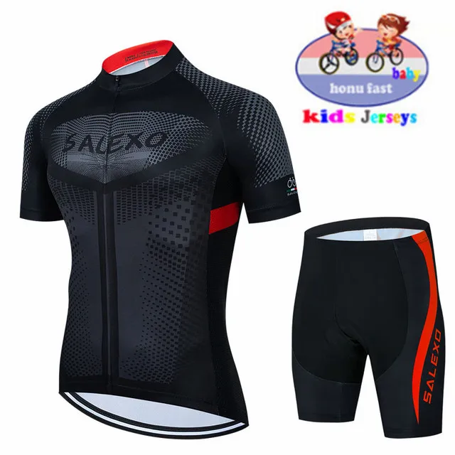 

Children's Cycling Suit Set Funny Cartoon Boys and Girls Cycling Suit Road Bike Shirt Set Mountain Bike Maillot Ciclismo 2021