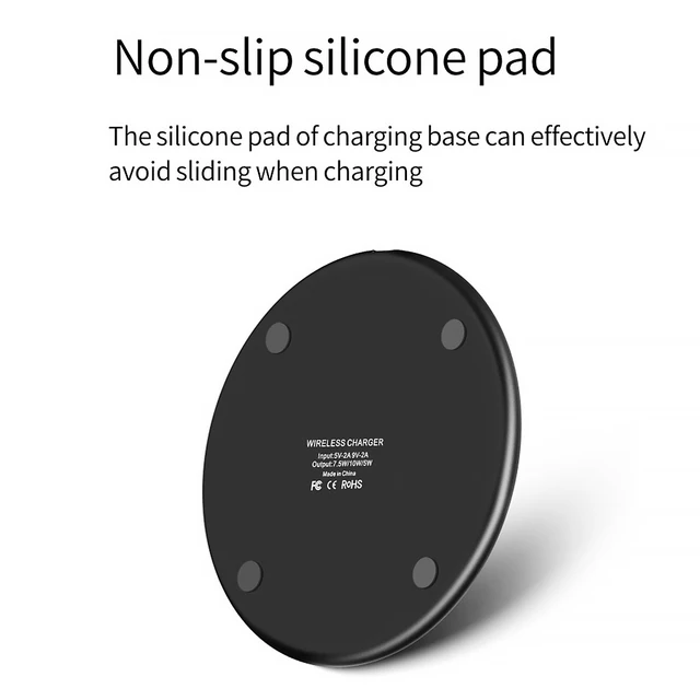Hot 10W Qi Fast Wireless Charger For iPhone XS Max XR 8 Plus USB Quick Wireless Charging Pad for iPhone Samsung Huawei Xiaomi 6
