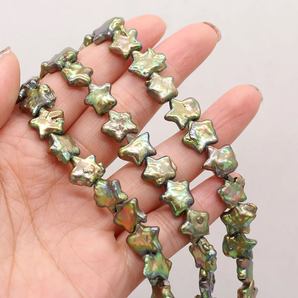 Natural Freshwater Pearl Beaded Five-pointed Star Pearl Loose Beaded for Making DIY Jewerly Necklace Bracelet Size 11-12mm