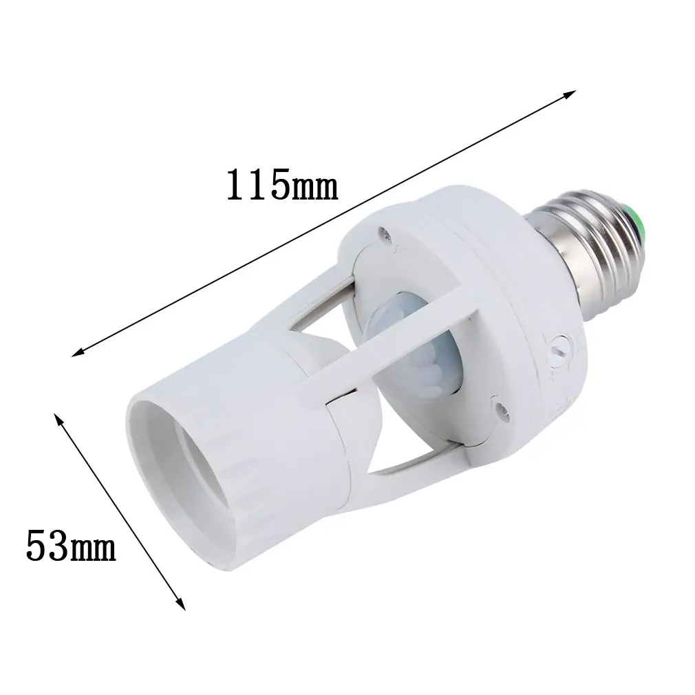 

AC 110-220V 360 Degrees PIR Induction Motion Sensor IR infrared Human E27 Plug Socket Switch Base Led Bulb light Lamp Holder