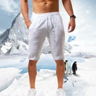 Модные летние новые мужские повседневные спортивные хлопковые и льняные удобные модные шорты крутые и дышащие