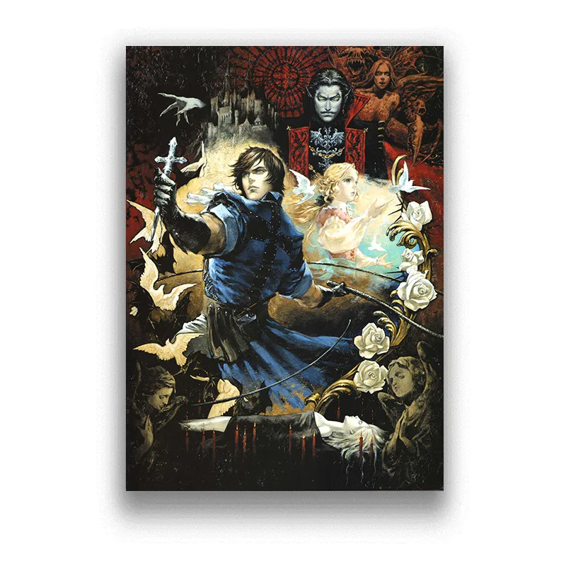 Игровой плакат Castlevania с белым покрытием настенная живопись картина домашний