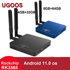 8 ГБ ОЗУ 64 Гб 32 Гб ПЗУ 2,4G  WiFi 6 1000M BT 4K Dolby Audio Rockchip RK3568 Android 11 TV Box UGOOS UT8 PRO