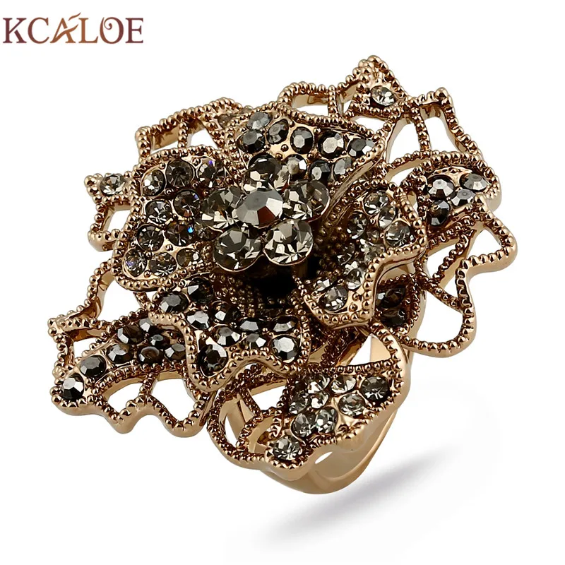 Женское Обручальное Кольцо KCALOE золотистое кольцо из титана с австрийским