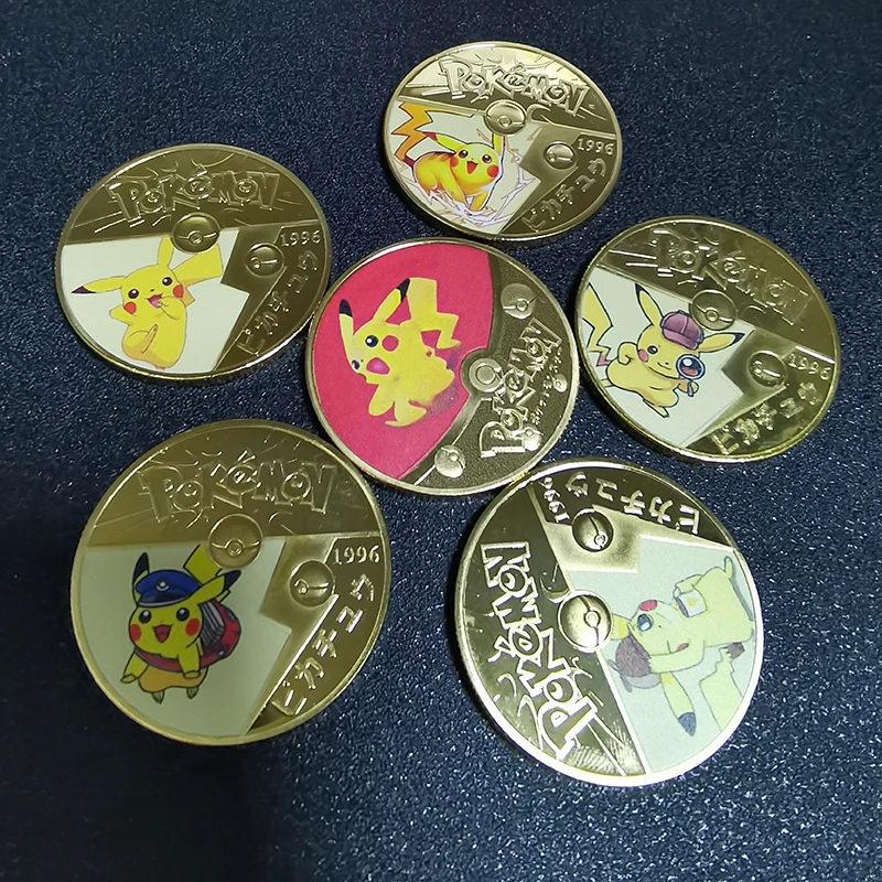 Различные японские Мультяшные золотые и серебряные монеты зубы покемона фея