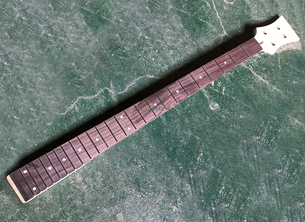 

DIY 4 струны Кленовая электрическая басовая шейка, подставка из розового дерева с 24 ладами