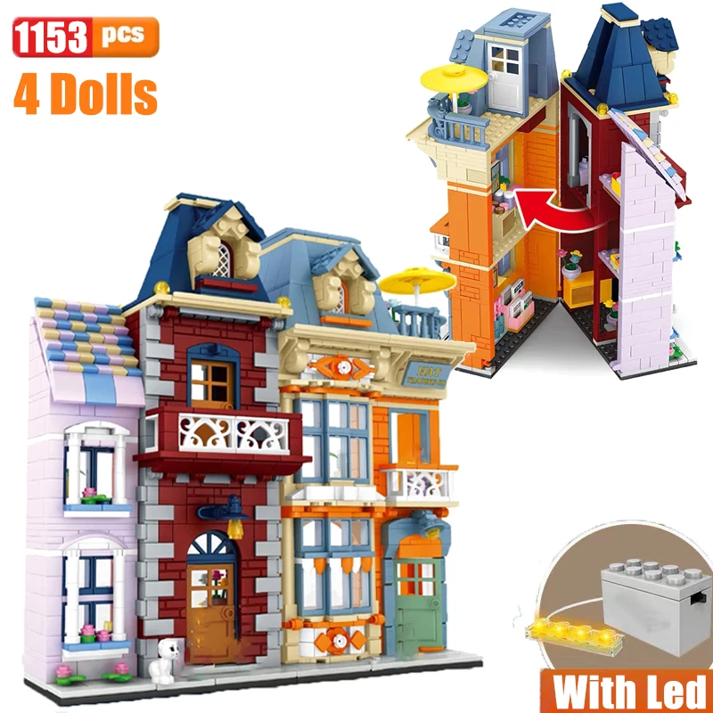 

Конструктор MOC Street View серии City Impression Hall, художественная галерея, дом, кирпичи, модель для художественной студии, игрушки для детей, Рождестве...