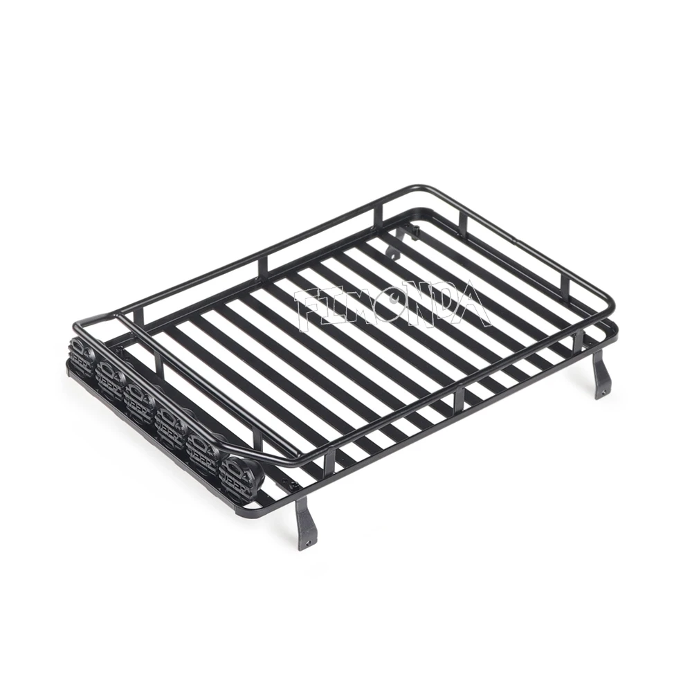 1/10 RC Гусеничный металлический багажник на крышу с подсветкой для Traxxas TRX4 Axial SCX10