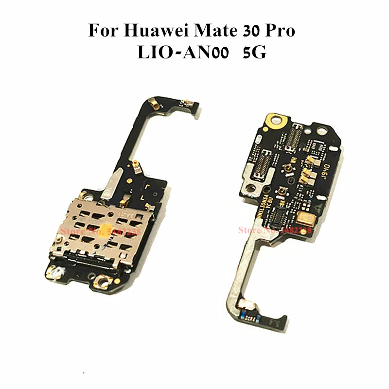 

Original SIM Reader MIC For Huawei Mate 30 Pro 5G LIO-AN00 Microphone WIFI Single Antenna Board Flex Cable SD/SIM Card Booth