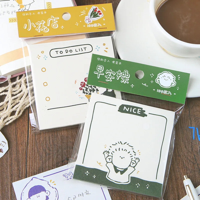 

100 листов, бумажные блокноты для записей, милые декоративные блокноты для записей, офисные канцелярские принадлежности, школьные принадлеж...