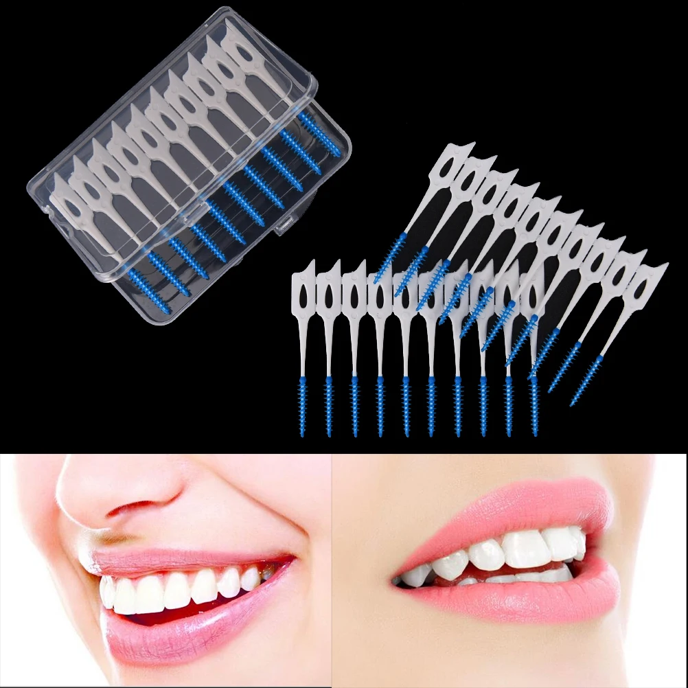 

40pcs/set Soft Clean Interdental Seam Brush Elastic Massage Gums Not Hurt Toothpick Dental Oral Care Tools Disposable Toothpicks