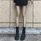 Ажурные чулки Laamei, прозрачные чулки, черные, белые, сексуальные, шелковые, до бедра, готические чулки