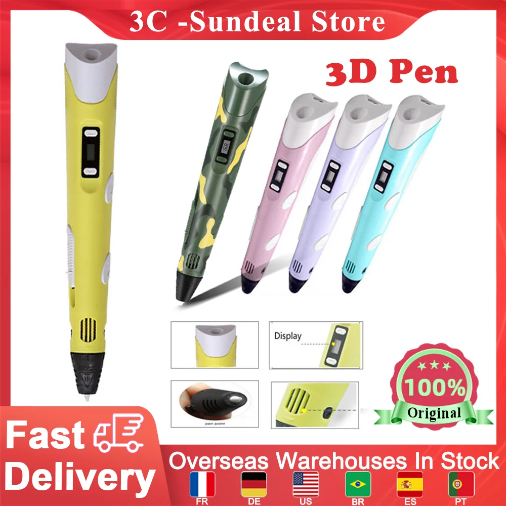 

Original 3D Printing Pen With OLED Display Intelligent 3D Drawing Pen For Doodling Art Craft Making And Education Toys Creative