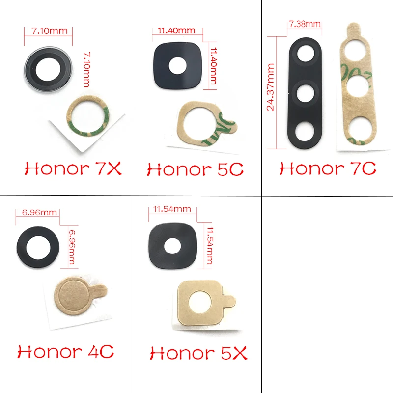 

New For Huawei Honor 7c 7x 5c 5x 4c 4x Rear Camera Glass Lens Cover Replacement Parts