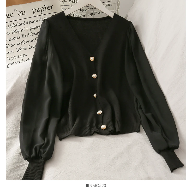 

Women Fashion Slim Solid Beads Buttons Bodycon Knitted Blouse Lady Sweet Casual Outdoor Top Girls Elegant Daily Basic Shirt