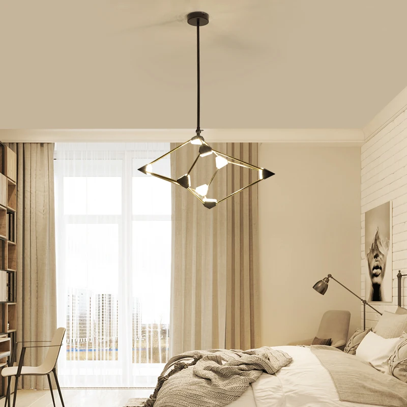 Черный винтажный промышленный подвесной светильник скандинавский Ретро s