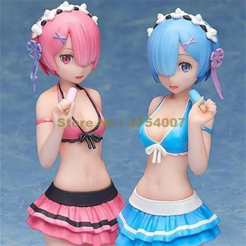 Экшн фигурка аниме re: жизнь в другом мире от нуля Рем Рам мороженое сексуальное