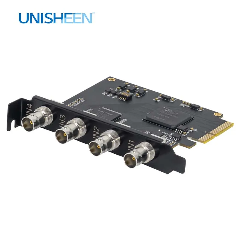 Фото UNISHEEN 4-канальный 1080p OBS Vmix Wirecast Потоковая передача 4-канальный 60 кадров в секунду Quad HDMI SDI Broadcast PCI Express HD Карта видеозахвата №5