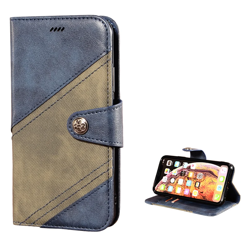 Чехол книжка Realme C2 с кошельком противоударный чехол Магнитный кожаный для