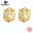 TrustDavis 2021 серьги из стерлингового серебра 925 пробы для девушек, листья с дизайном AAA, модные ювелирные изделия H014