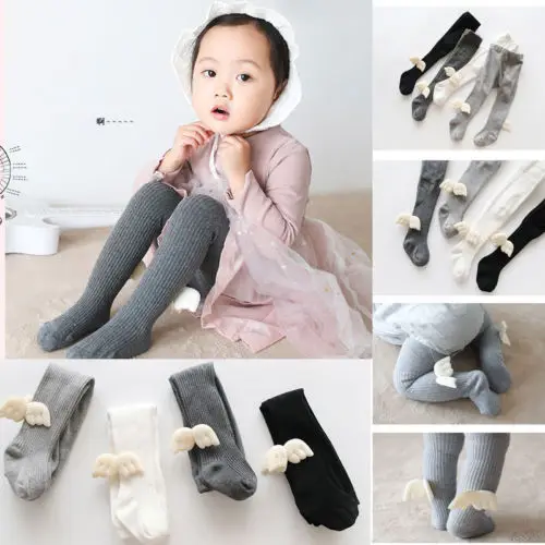 

Neweset Toddler Baby Girls Soft Cotton Stockings Angel Wings Pantyhose Tights Hosiery Warm Stockings
