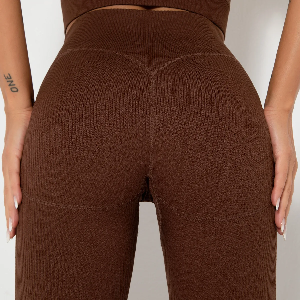 Ribbed Push Up Leggings Women Booty Scrunch Work Out Tights Nylon Exercise Compression Pants Sexy Sports Leggins Active Wear | Спорт и