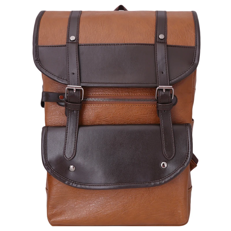 

Vintage Leather Backpacks For School Bags Men PU Travel Leisure Backpacks Retro Casual Bag Schoolbags Teenager Students