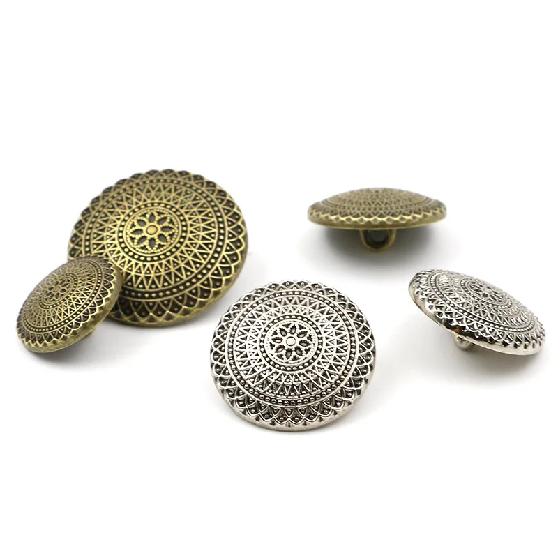 

10pcs/lot Metal Button Zinc Alloy Shank Button for Coat Jacket Windbreaker Buttons fastener Plating metal snap Sewing Supplies