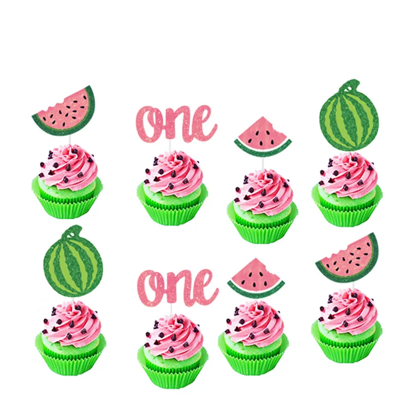 Leeiu фрукты тема Арбуз вечерние украшения баннеры для дня рождения с принтом
