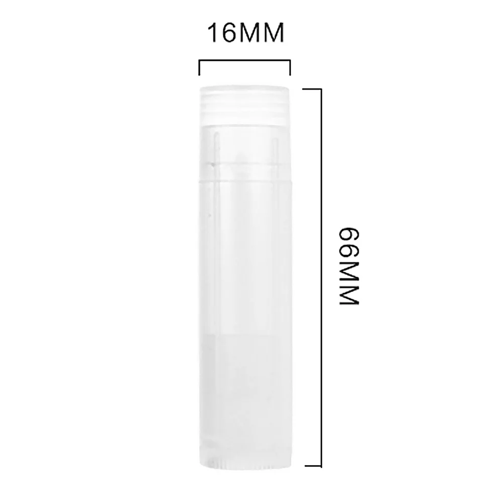 Пустой контейнер для бальзама губ 5 мл с крышкой фотолампы белого/прозрачного