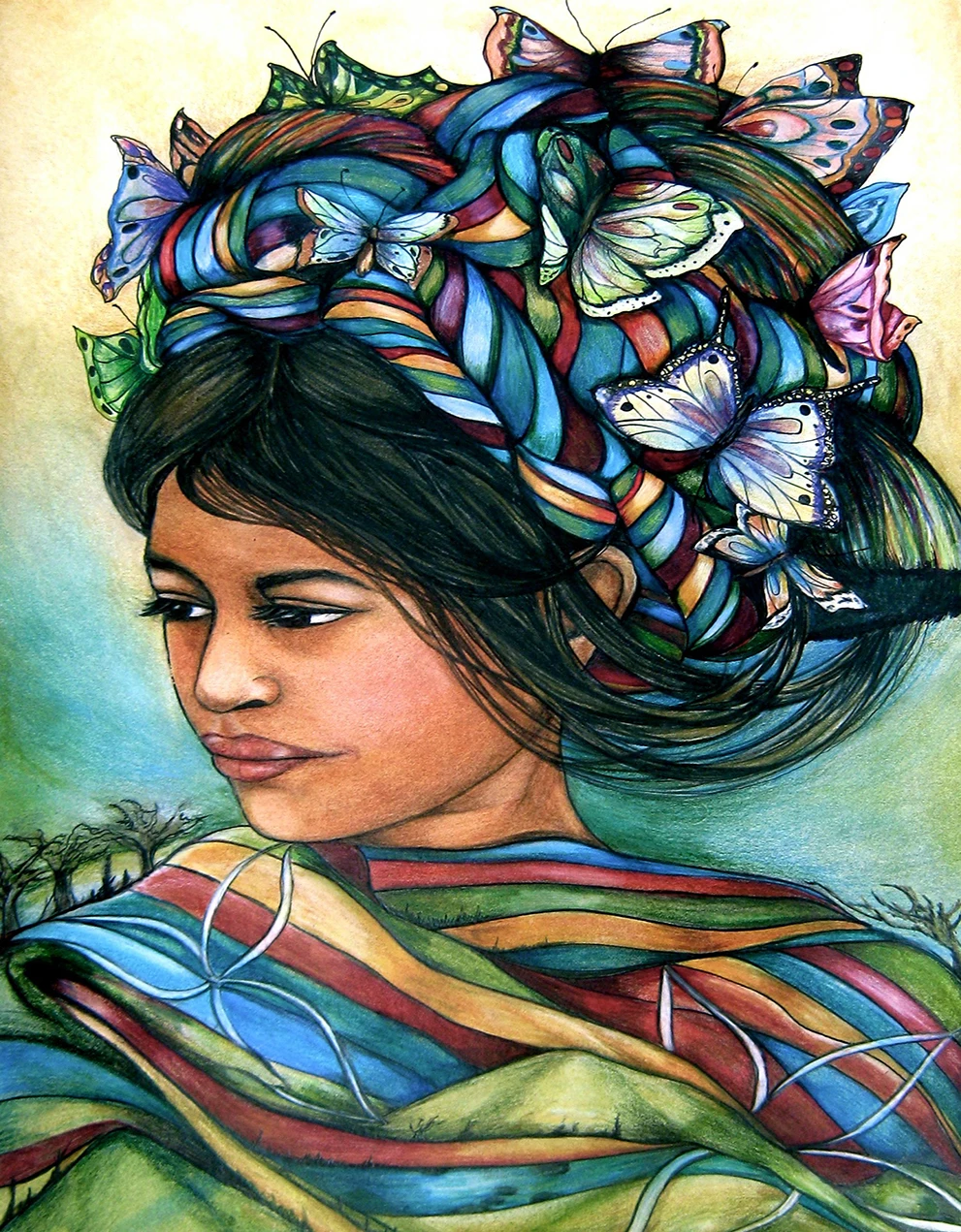 Алмазная 5D картина сделай сам мозаика с узором в виде бабочки девушки и сестры