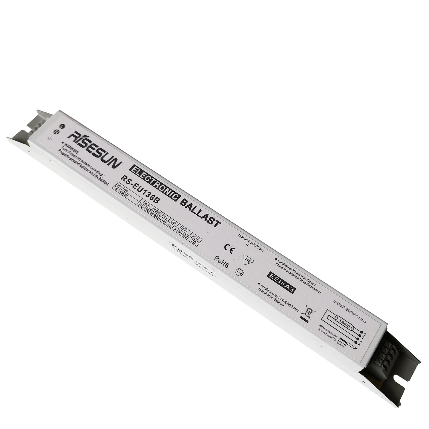 Risesun RS-EU136B 110V 36WX1 T8 VU Lamp Electronic Ballast стартер освещения EEI = A3 2 шт. в упаковке | Лампы и