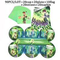 christmas ben 10 party supplies disposable tableware paper plates napkins cup baby shower party supplies wedding decoration flag