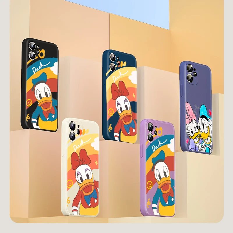 

Donald Duck Daisy Couple For Apple IPhone 13 12 Mini 11 Pro XS MAX XR X 8 7 6S SE Plus Liquid Silicone Soft Cover Phone Case
