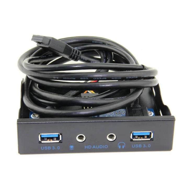 2020 Новый USB 3 0 2 портовый 5 дюймов металлическая передняя панель концентратор с 1 HD