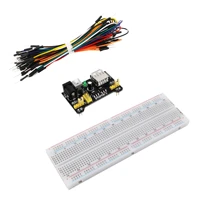 breadboard black power supply 830 hole large 65 colorful bread line kits