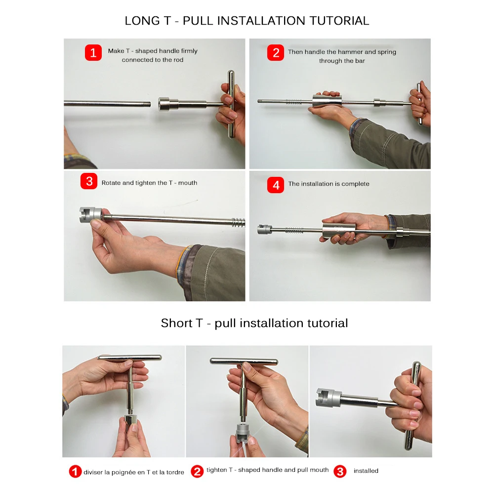 

Paintless Dent Repair Hail Removal T Bar Slide Hammer for Car Motorcycle Body Hand Set With 18pcs Glue Puller Tabs Nin