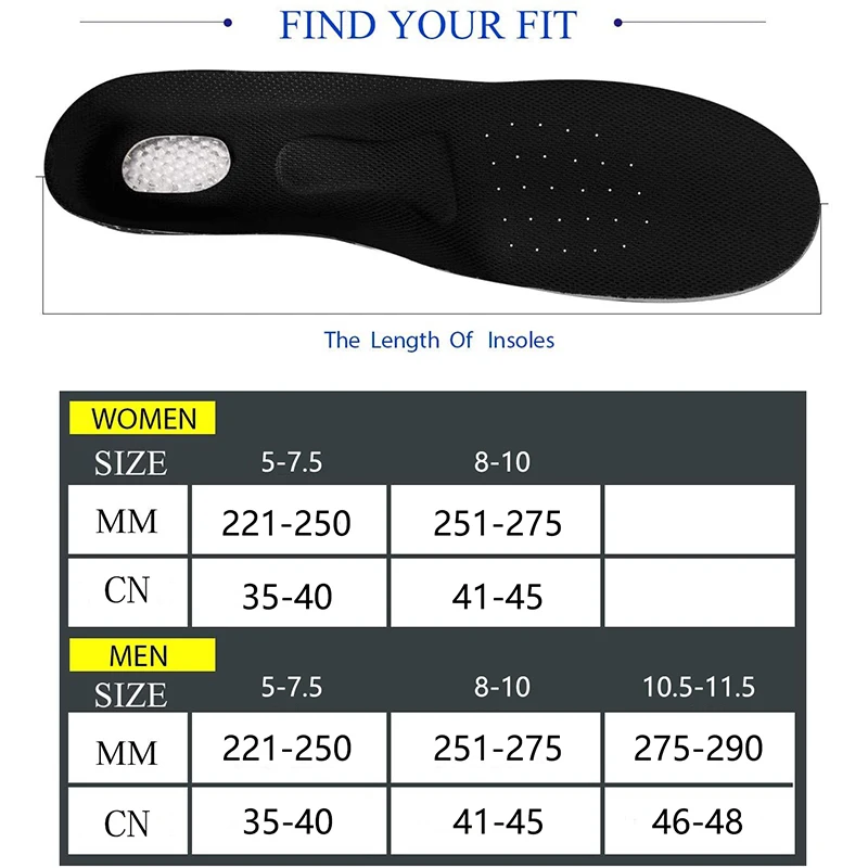 Обувные стельки для мужчин и женщин ортопедические вставки подошвенного