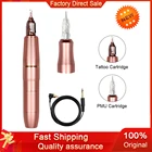 Набор картриджей и линий для перманентного татуировки, универсальный ротационный тату-аппарат с линейкой и затенятелем, микроблейдинг, подводка для бровей, губ, иголки