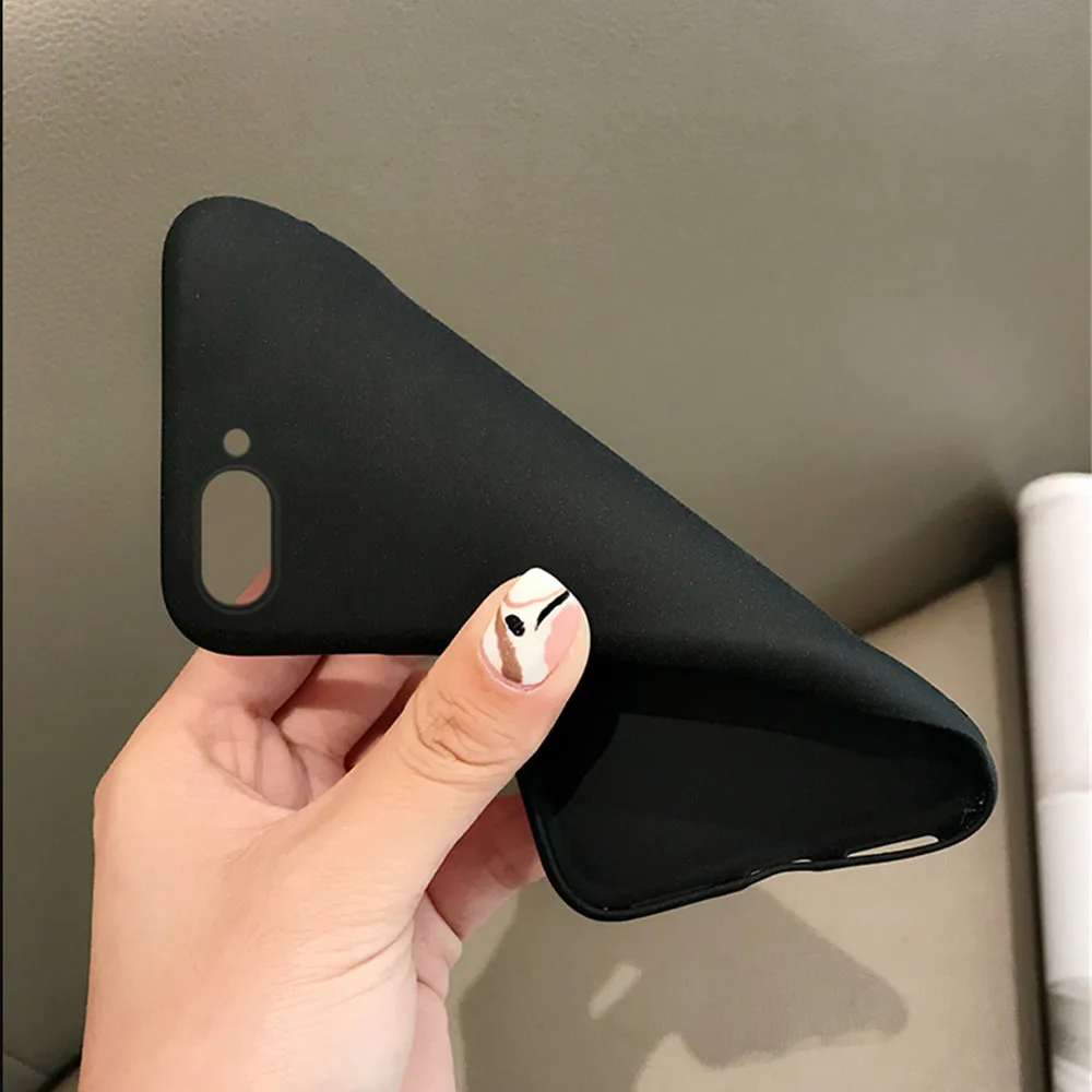 Silicone Soft Phone Case For iPhone 7 8 6 6S Plus Slim Thin Anti Fingerprint Cover X XS Max XR Matte TPU |