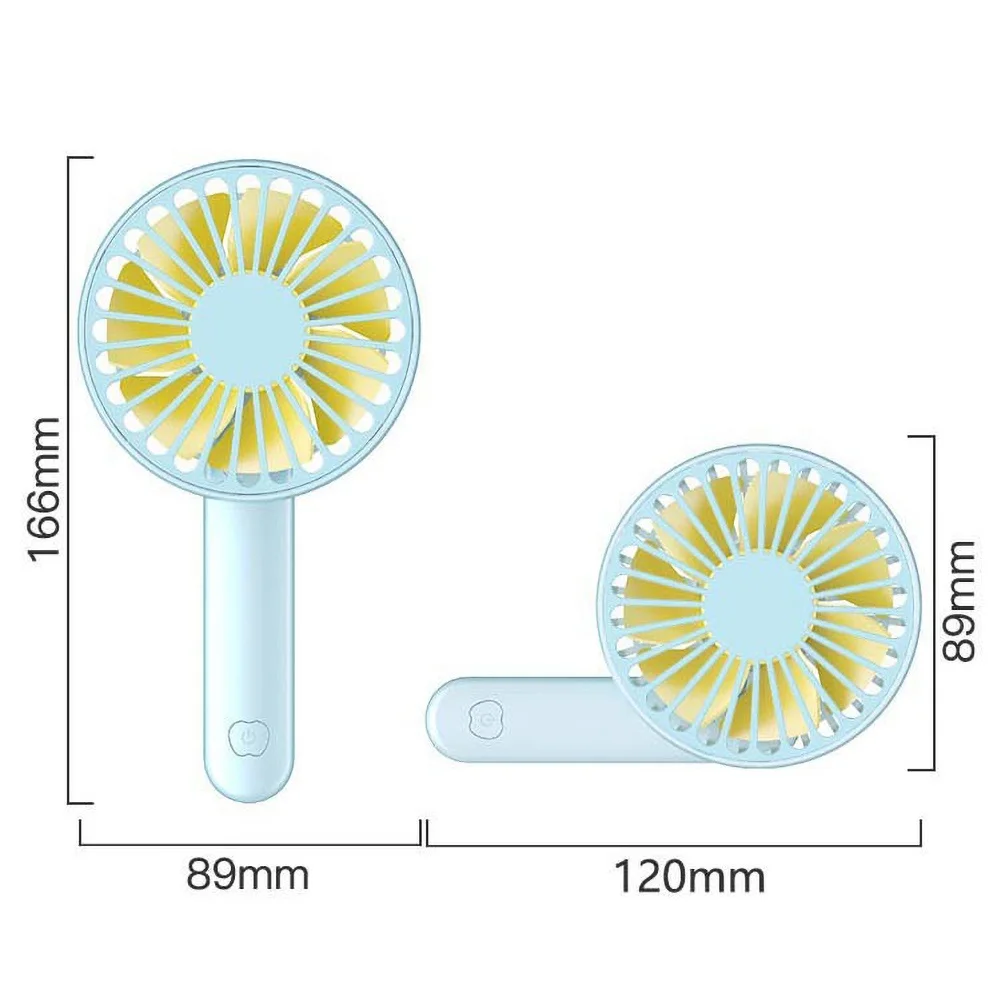 

H2 Mini Portable Foldable Handheld USB Rechargeable 3 Speed Cooling Fan Cooler The cooling fan with the foldable design is carry