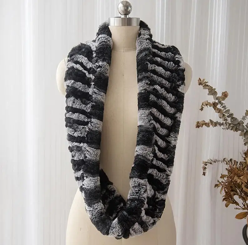 dark grey YCFUR, зимний теплый шарф-кольцо для мужчин, толстые пушистые шарфы из натурального меха, мужской супер эластичный теплый шарф-шейный платок для мужчин - Цвет: dark grey