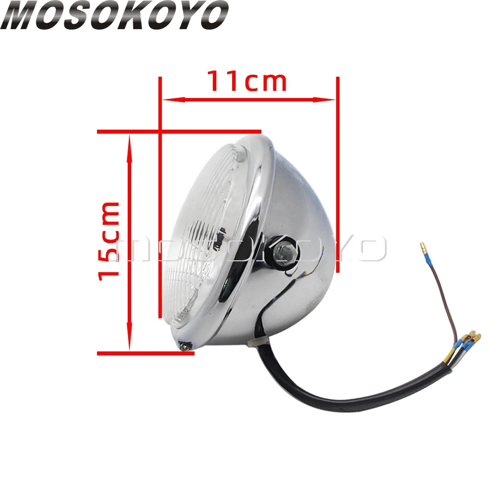 Motorcycle H4 Headlight Headlamp For Harley Honda CG125 Yamaha Suzuki Vintage Chopper 12V Head Light Lamp Cafe Racer Custom |