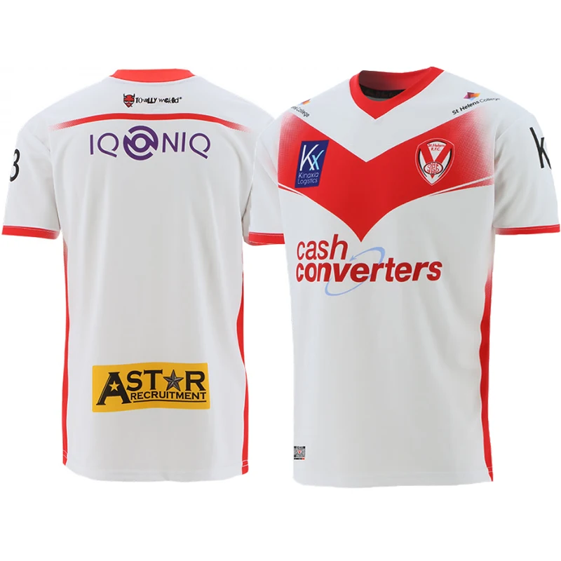 

St.Helens 2021 Replica Shirt Rugby Home Sportswear Adult Mens Jersey Tops Sport Size S-5XL
