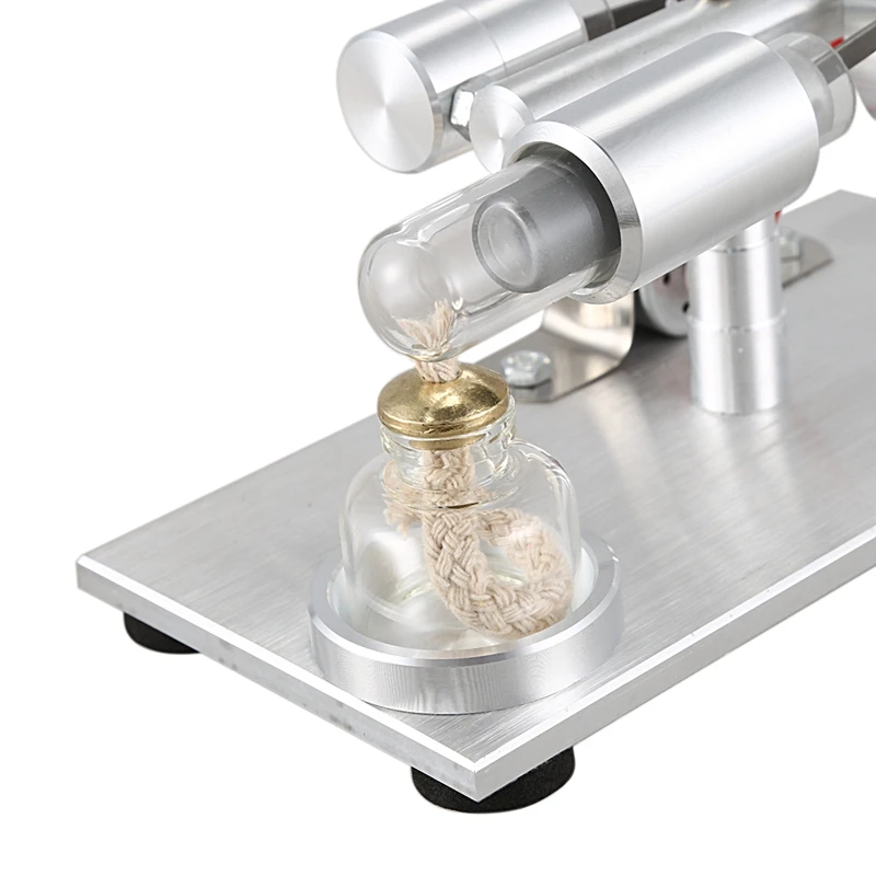 

Hot Air Stirling Engine Experiment Model Power Generator Motor Educational Physic Steam Power Toy Design Gifts