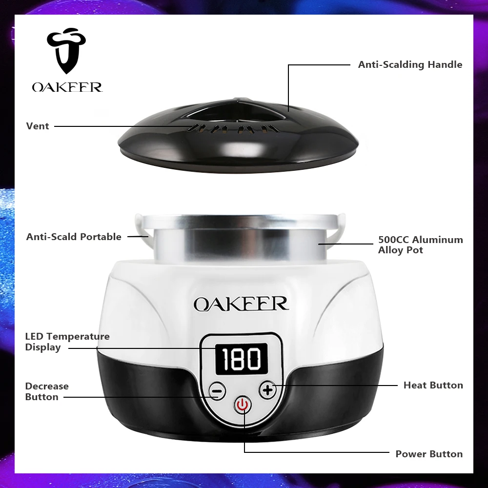 Набор для разогрева воска и парафина светодиодная чашка депиляции аппарат