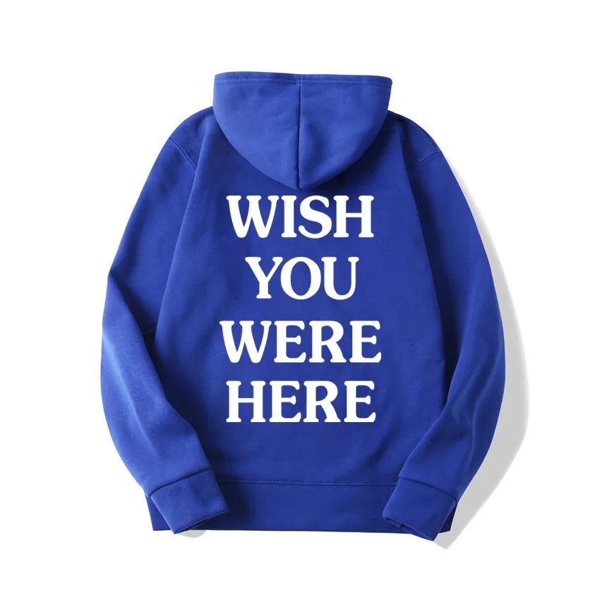 

New Arrive Fashion Hip Hop Hoodies Travis Scott Sportswear Astroworld WISH YOU WERE HERE Letter Print Men Women Hooded Pullover