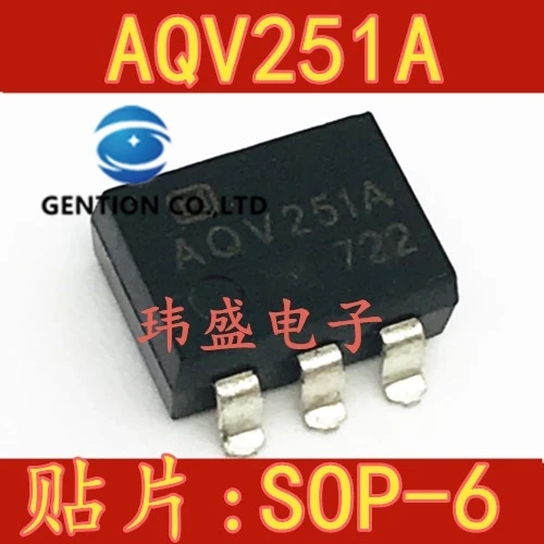 

10 шт. AQV251A AQV251 AQV251G SOP6 Фотоэлектрические Муфта в наличии 100% новый и оригинальный